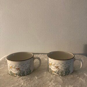 Vintage Ceramic Soup/Coffee Mugs By Sunny  -  Set of (2)
